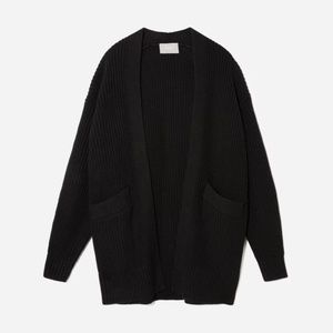 Everlane Oversized Cotton Ribbed Cardigan Size M